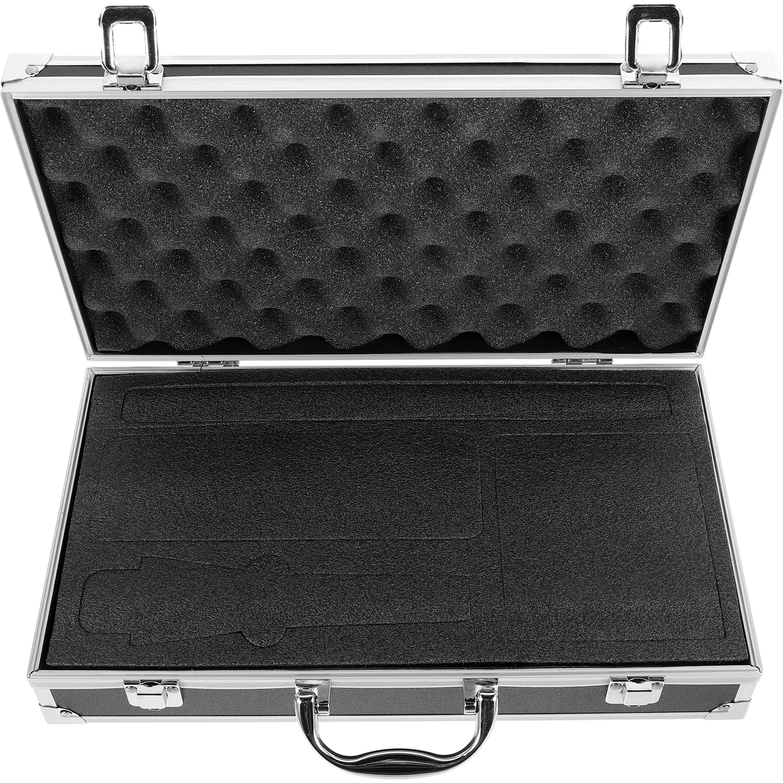 

Microphone Storage Box Durable Aluminium Alloy Protective Case Portable Shockproof Mic Carrying Case for Travel