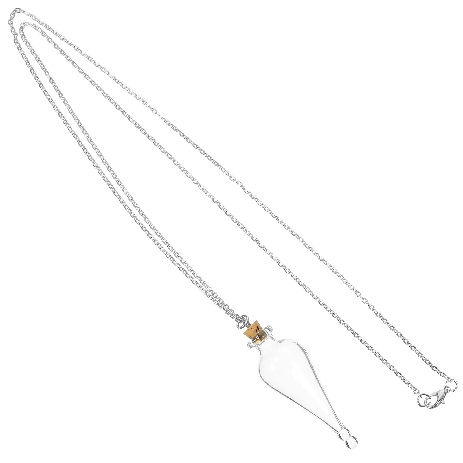 

Miniature Glass Bottle Necklace Small Clear Jar Pendant for Collecting Mementos Compact Travel Keepsake Chain Ornament