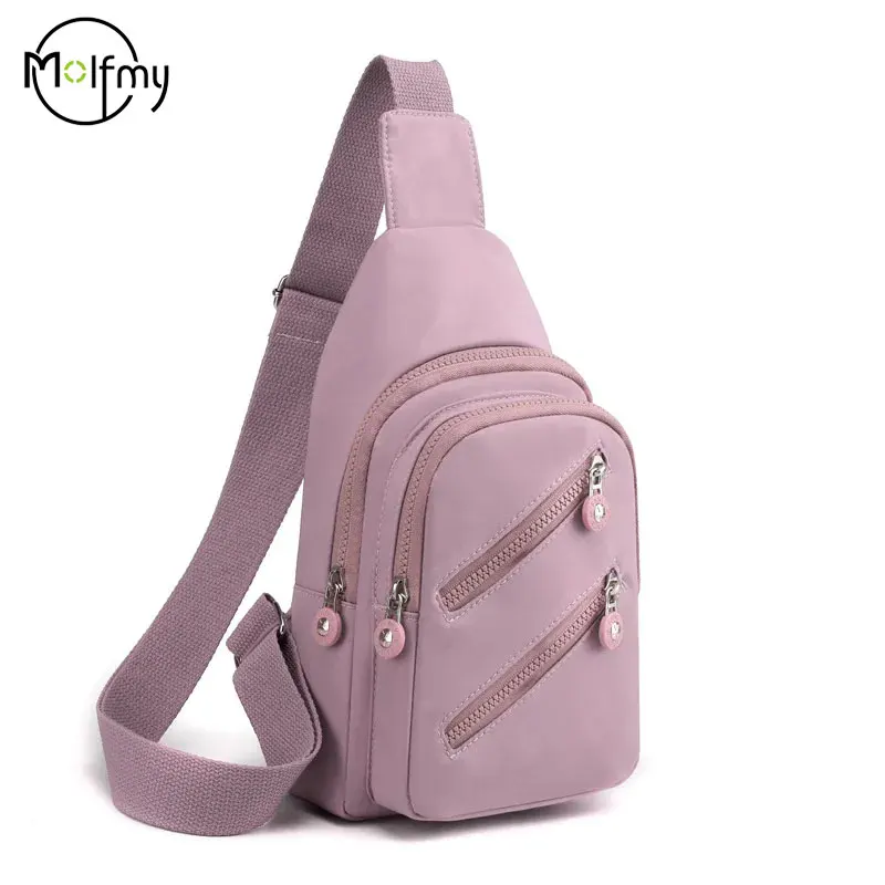 Torba na klatkę piersiową dla kobiet Nylon Modne torby na ramię dla kobiet Torba na klatkę piersiową dla podróżnych toreb na ramię 2024