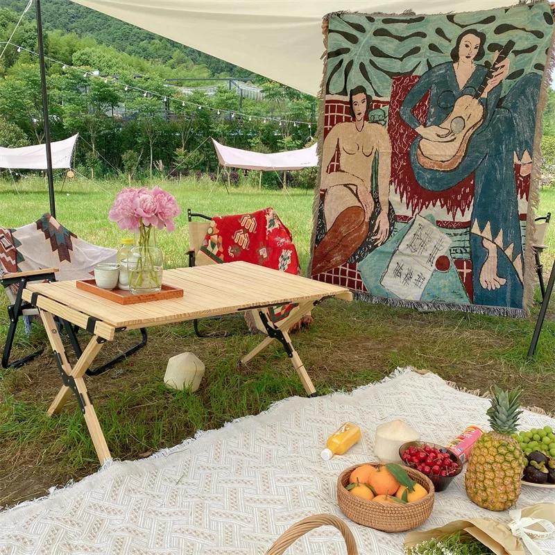 

Matisse oil painting girl holding guitar tablecloth outdoor decoration picnic mat camping tablecloth hanging cloth table cloth