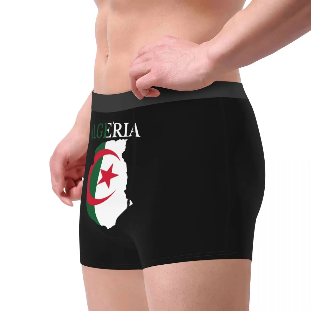 Algeria Flag Map Men Underwear Algerian Heart Boxer Shorts Panties Humor Breathbale Underpants for Male S-XXL