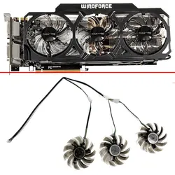 Cooling Fan 75MM 4PIN T128010SU PLD08010S12HH For Gigabyte GTX 980 760 670 580 770 760 960 560Ti R9 290X Graphics Card GPU Fans
