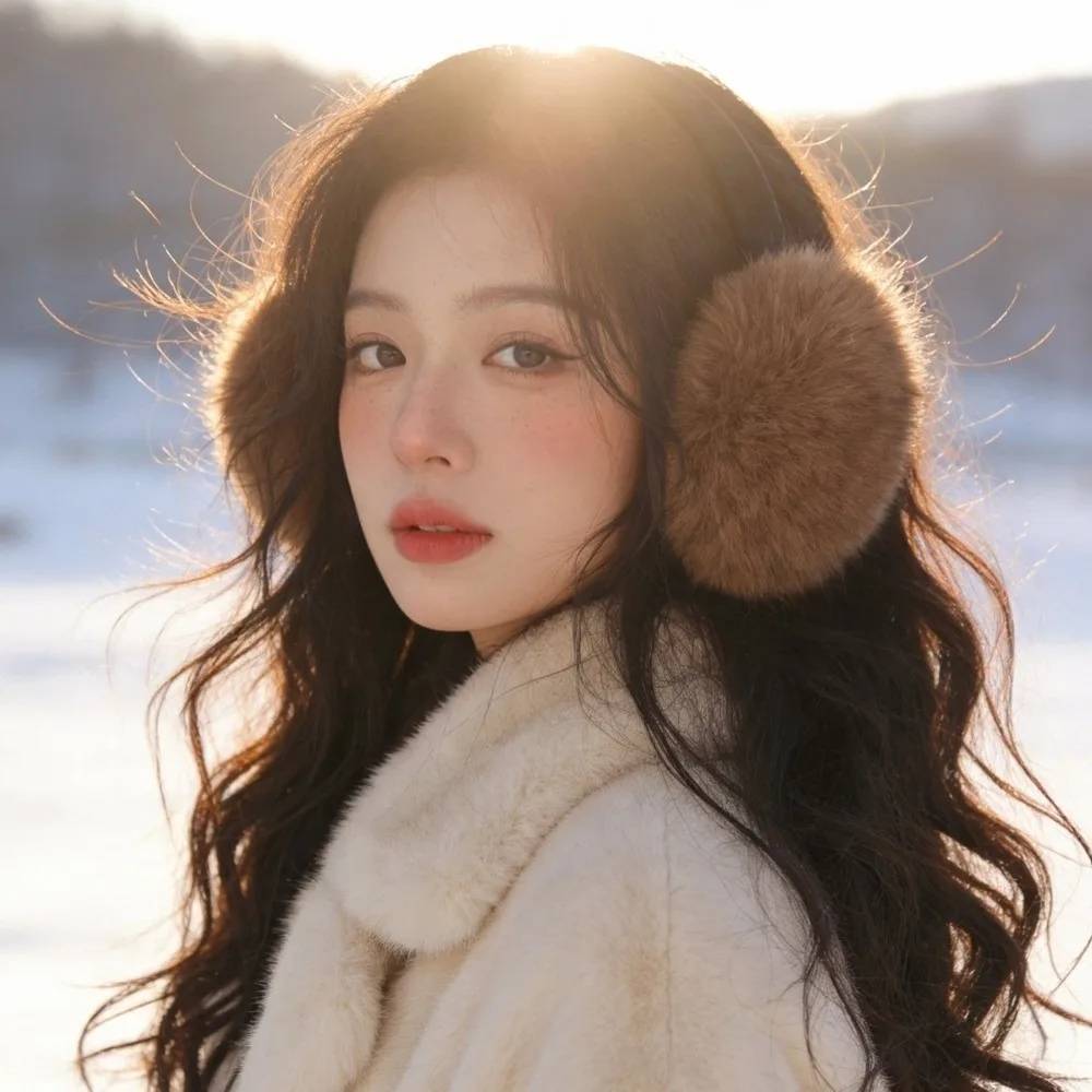 Fashion Warm Winter Earmuffs Faux Fur Folding Earflap Protection Thickened Cold Protection Earmuffs for Men Women