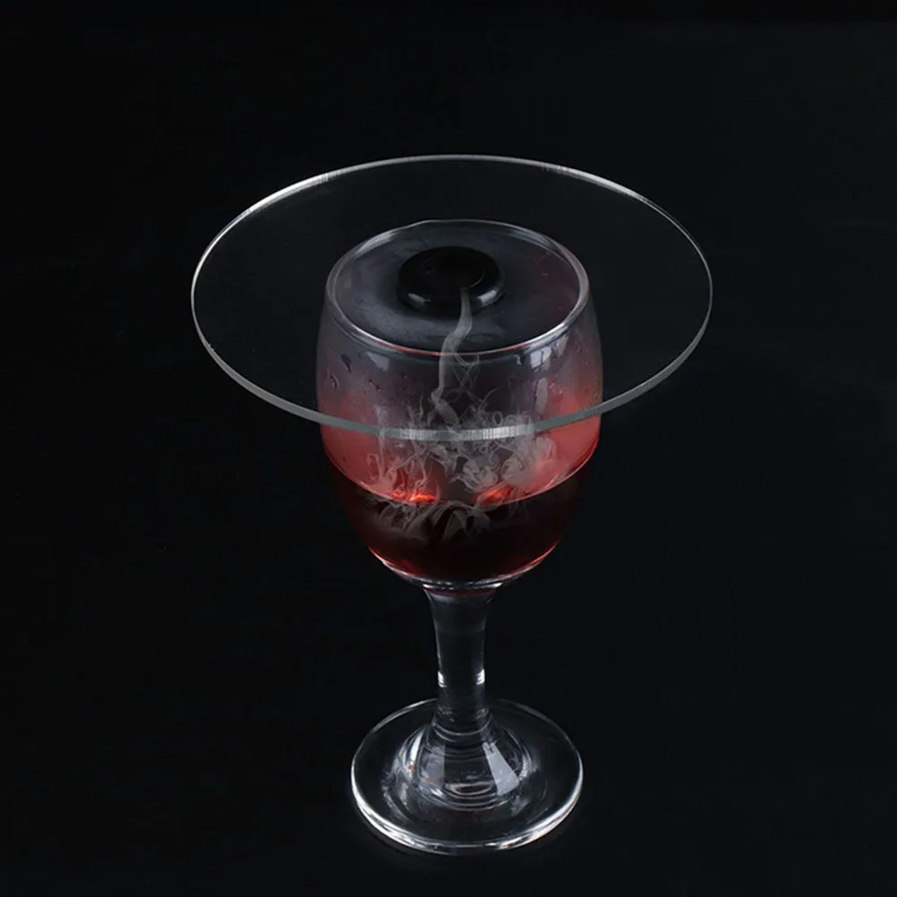

3Pcs Smoke Infuser Lid Acrylic Material Cocktail Drink Cover Suitable for Glasses Easy Clean Kitchen Bar Supplies