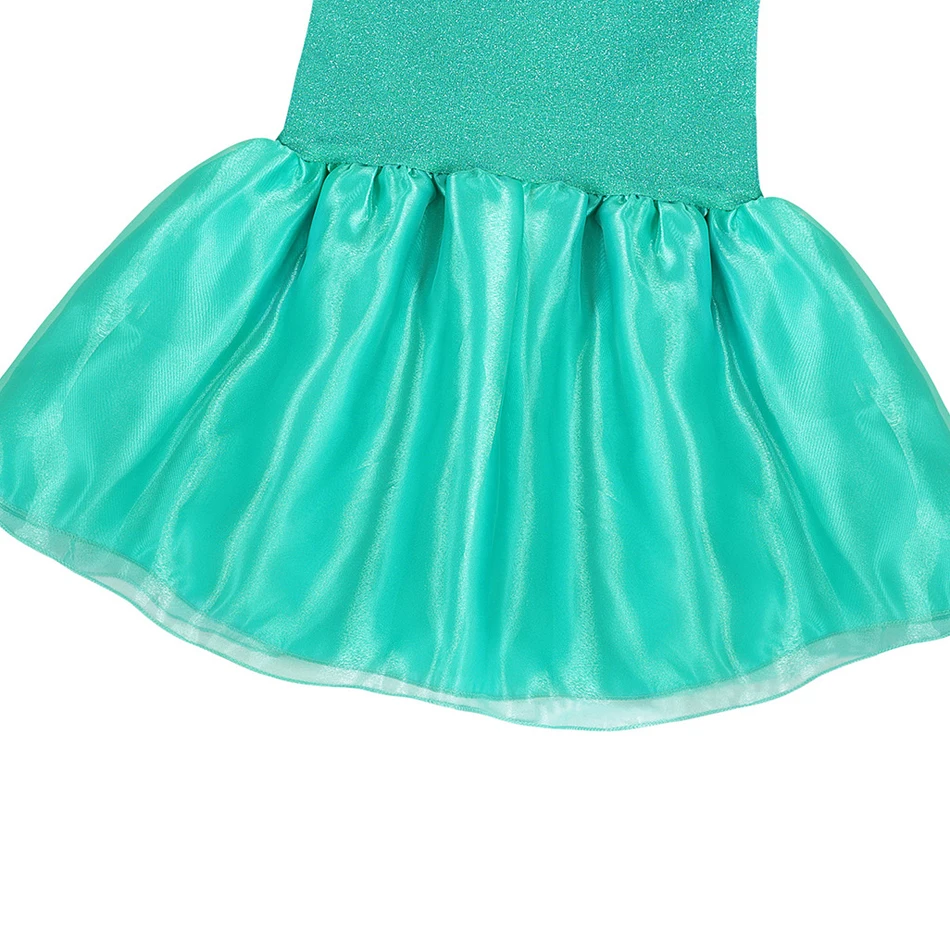 Abito a sirena in pizzo di lusso bambina ricamo a coda di pesce Costume da principessa Kid Birthday Party outfit bambini Ruffle Fancy Sets