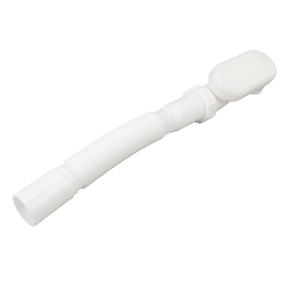 1-1/2 Inch Bathtub Drain Pipe Plastic Material Low Profile Drainage Pipe Kit Flat P Trap No-leak Shower Drain Pipe