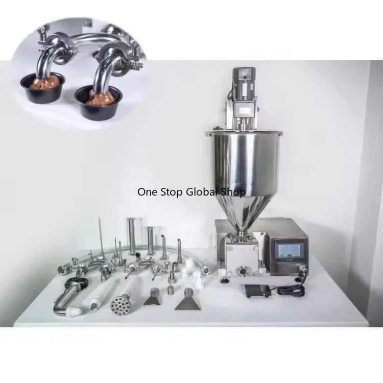 Small Touch Screen Automatic Bread Donut Cake Batter Ice Cream Depositor Icing Filling Cupcake Making Machine