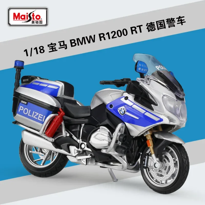 Maisto 1:18 BMW R1200 RT Police Motorcycle Alloy Metal Motorbike Road Racing Model B375