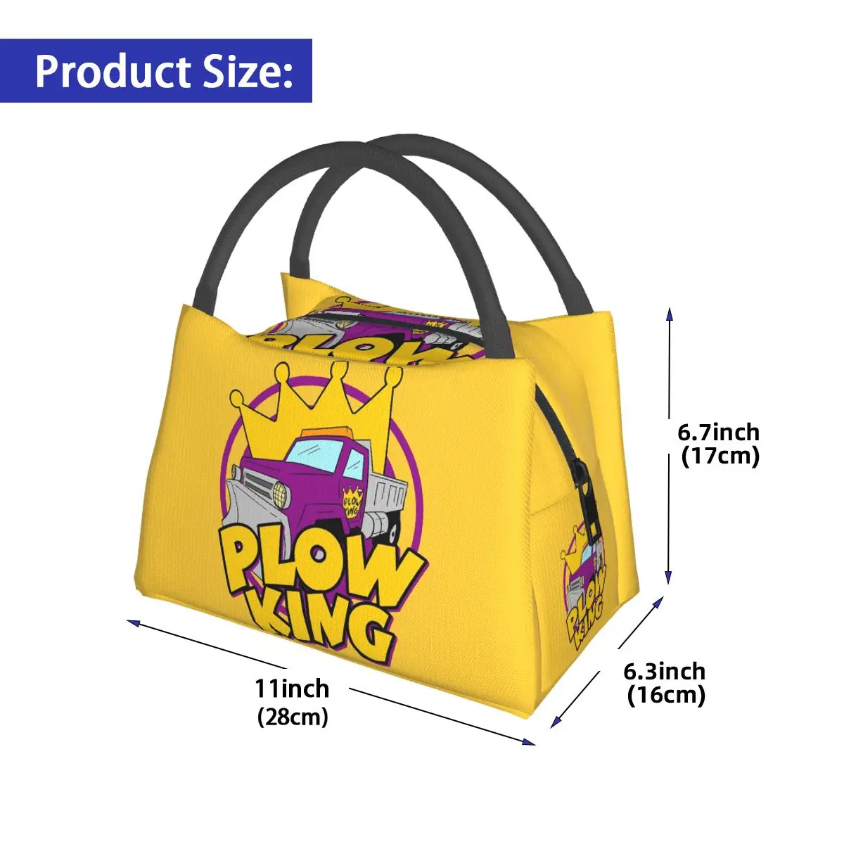 Plow King The Healthy Competition Insulated Lunch Bag for Women Children Leakproof Food Boxes Thermal Lunch Box Tote