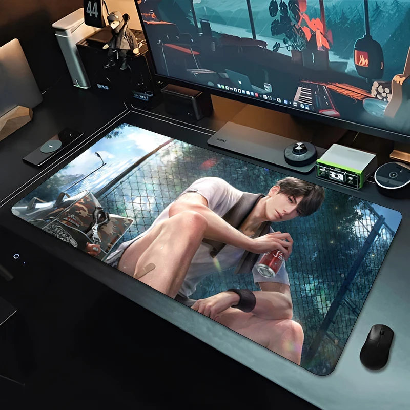 Mouse Pad Large Love and Deepspace Caleb Rubber Keyboard Mouse Carpet Anti-Slip Gamer Mouse Pad Laptop Coaster PC Anime Mousepad
