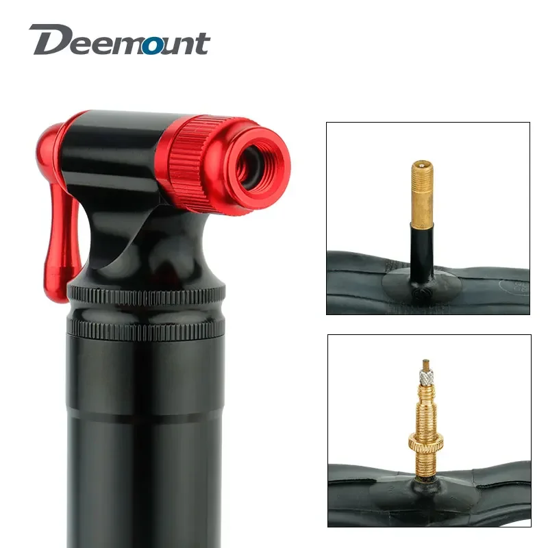 CO2 Pump for Bicycle Schrader Presta Valve Bike Tire Inflator Applicable to Threaded 16g 12g 8g Cylinder Unthreaded 16g Tank