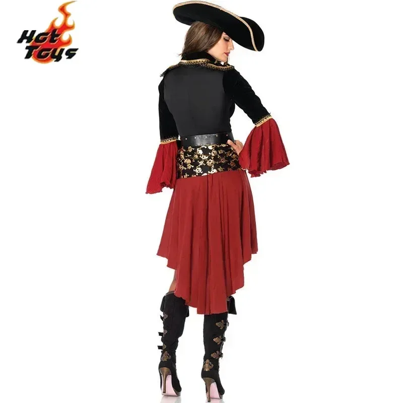 Pirates of the Caribbean Captain Costume for Women, Vintage, Medieval, Sexy, Halloween, Cosplay, Gothic, Barricade Dress