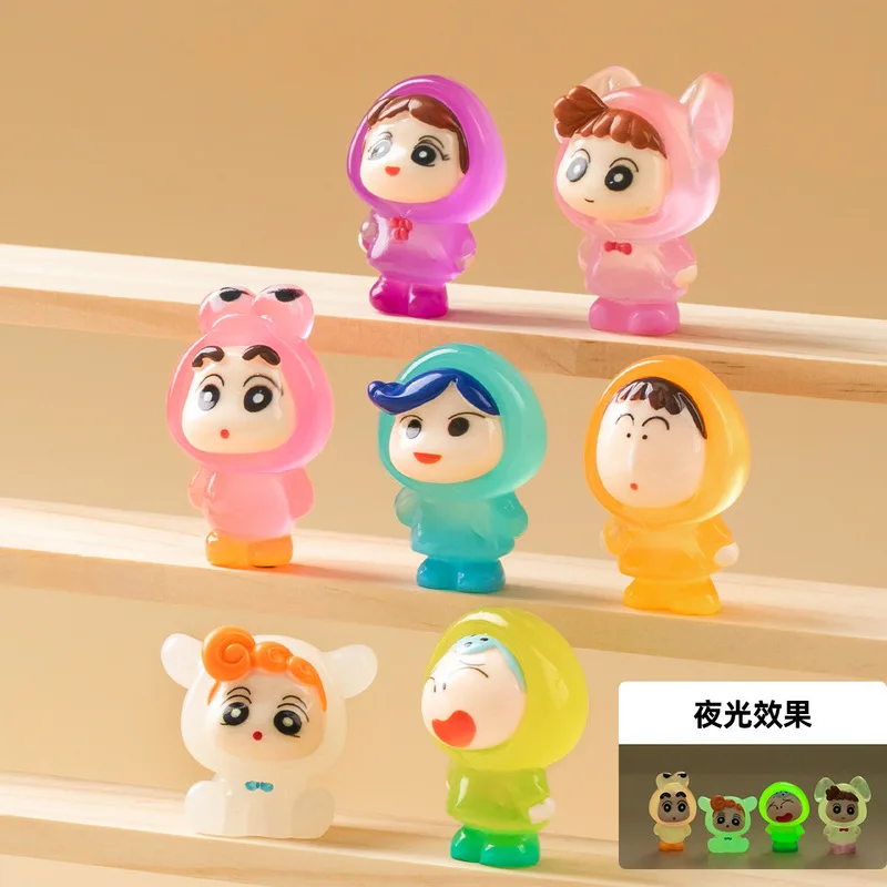 

7pcs luminous crayons Shin-Shin-Blind Bags Creative DIY Jewelry Keychain Accessories Mini Desktop Small Ornaments Gifts