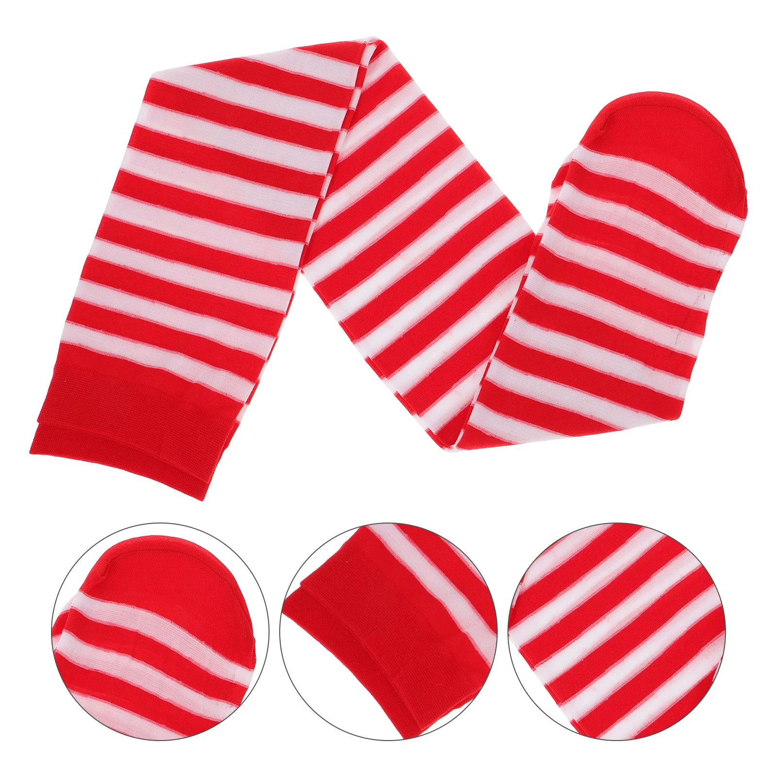 over The Knee Foot Socks Girl for Women Striped Christmas Stockings White Outfits Ankle