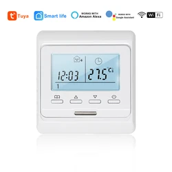 Digital Programmable Tuya Smart Wifi Temperature Controller 16A AC 220V Electric Floor Heating Room Warm Thermostat Regulator