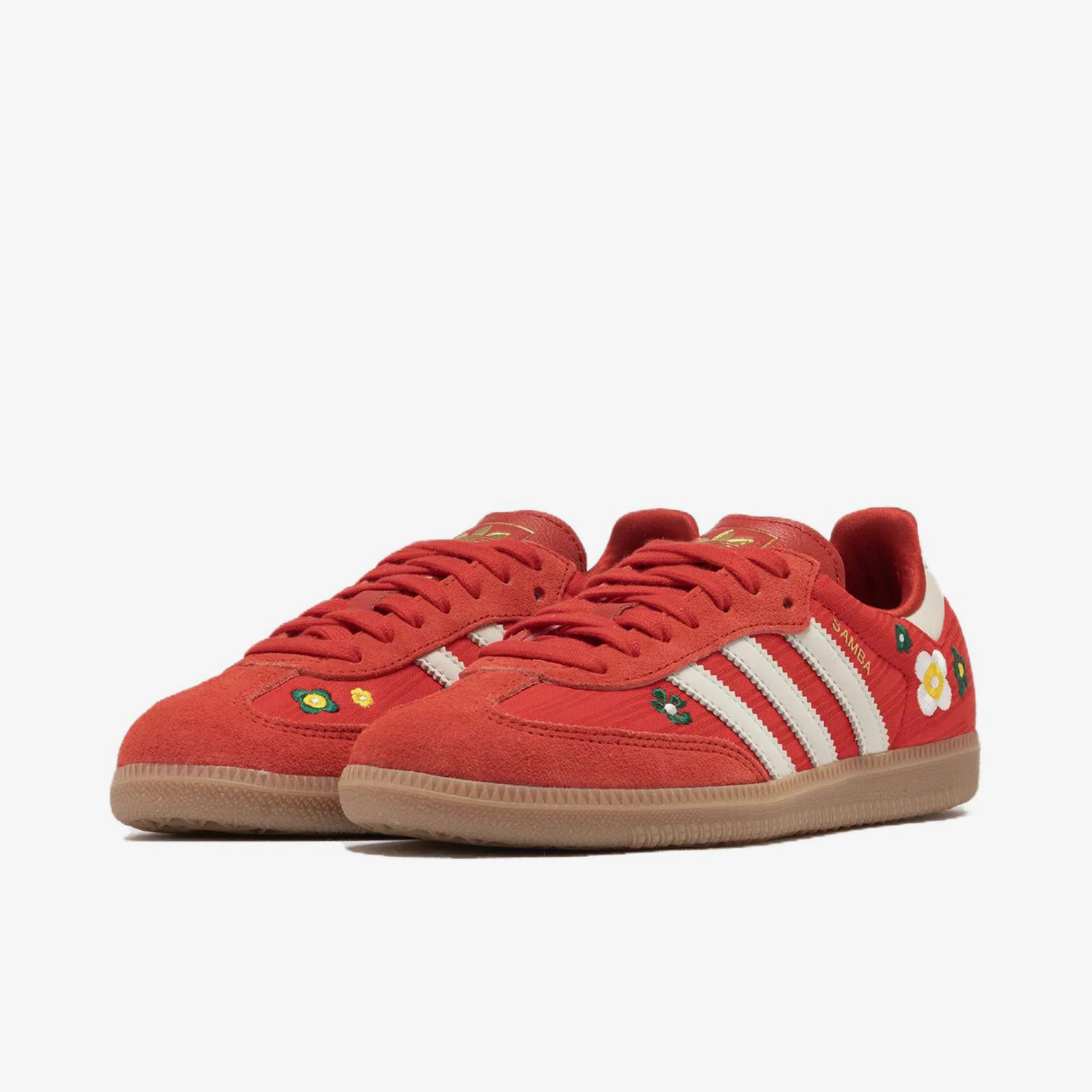 Adidas genuine clover women's red low cut retro suede sneakers IH9056