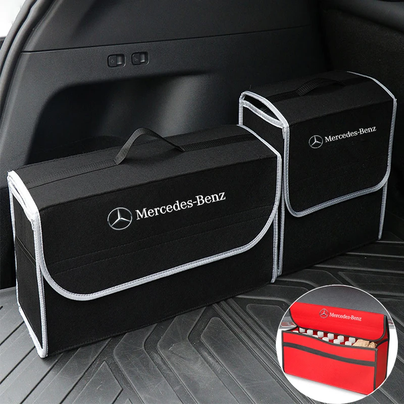 Car Trunk Storage Bag Organizer Sundries Stowing Tidying Box For Mercedes Benz AMG W203 W206 W220 W205 W211 W212 W201 W210 W108