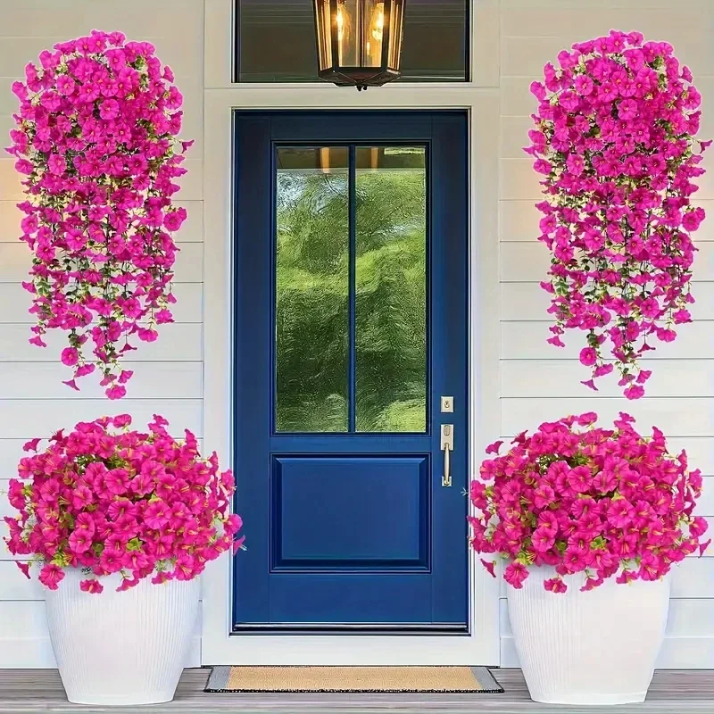 

5 шт. реалистичных искусственных вьющихся растений «Раненая любовь» для декора на открытом воздухе, устойчивый к выцветанию комплект подвесных цветов с широким охватом – идеально