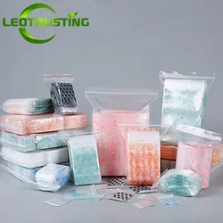 100pcs Plastic PE Mini Zip Lock Storage Bag Resealable Photos Battery Jewelry Trinkets Chains Earrings Gift Packaging Pouches