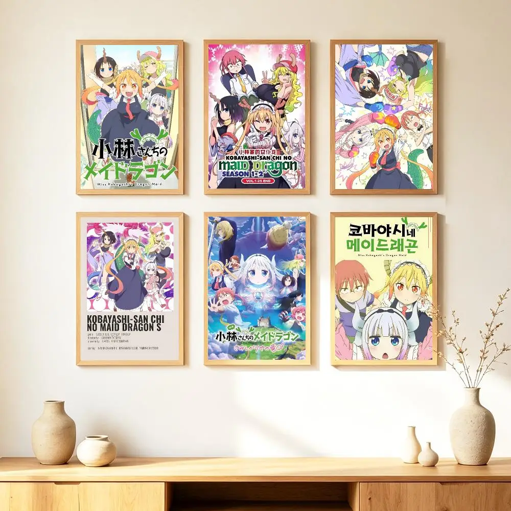 Kobayashi‑san Chi no Maid Dragon Lonely Dragon Poster HD Poster Warm Home Decoration Suitable for Bedroom and Living Room Gifts