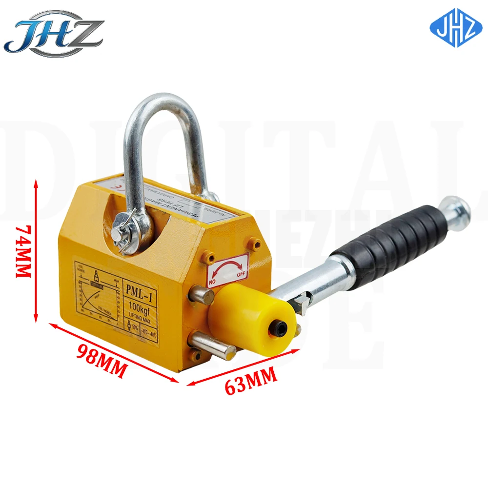 JHZ for100Kg Strong Magnetic Crane Labor-Saving Design Permanent Magnet Sucker Neodymium Magnet Lifter Sucker