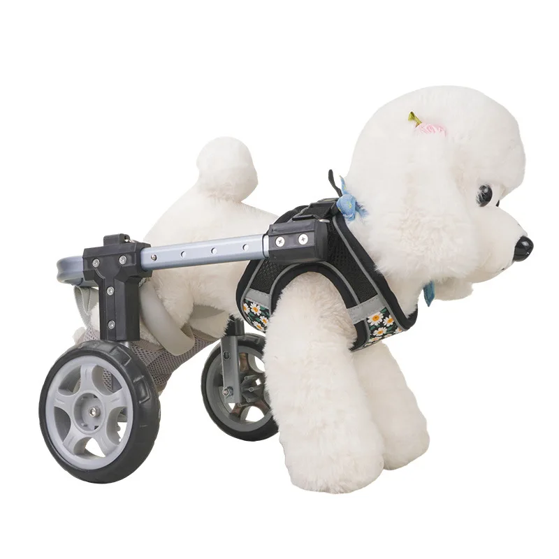 Adjustable Pet Dog Wheelchair for Hind Legs, Lightweight Aluminum Disabled Dog Walking Aid for Small Dogs & Cats