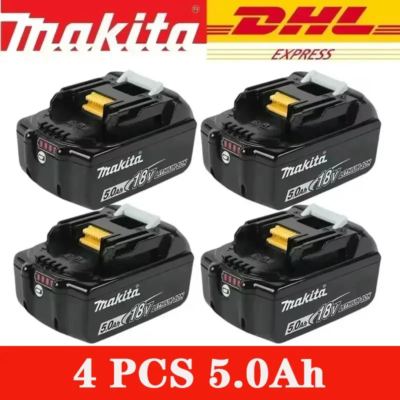 100% Original New 18V Makita 5Ah Battery+Charger, For DDF487 Lithium Rechargeable Impact Drill Household image 3