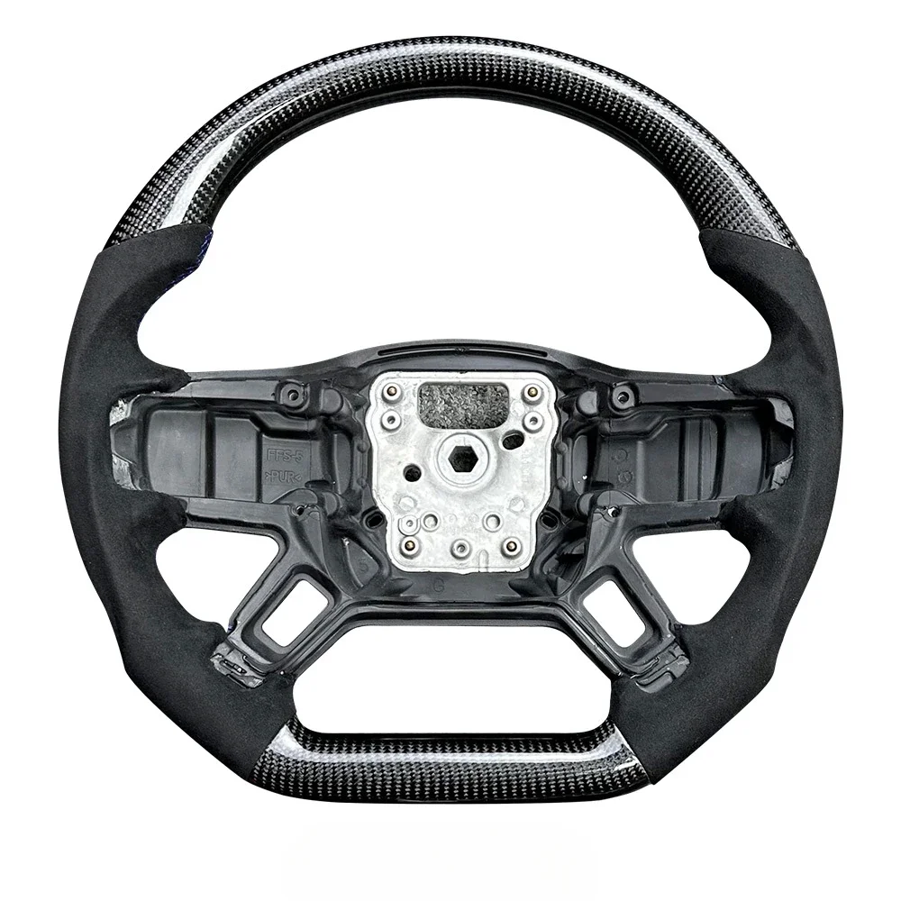 Customize Carbon Fiber & Alcantara With Center Trim Steering Wheel For Land Rover Defender