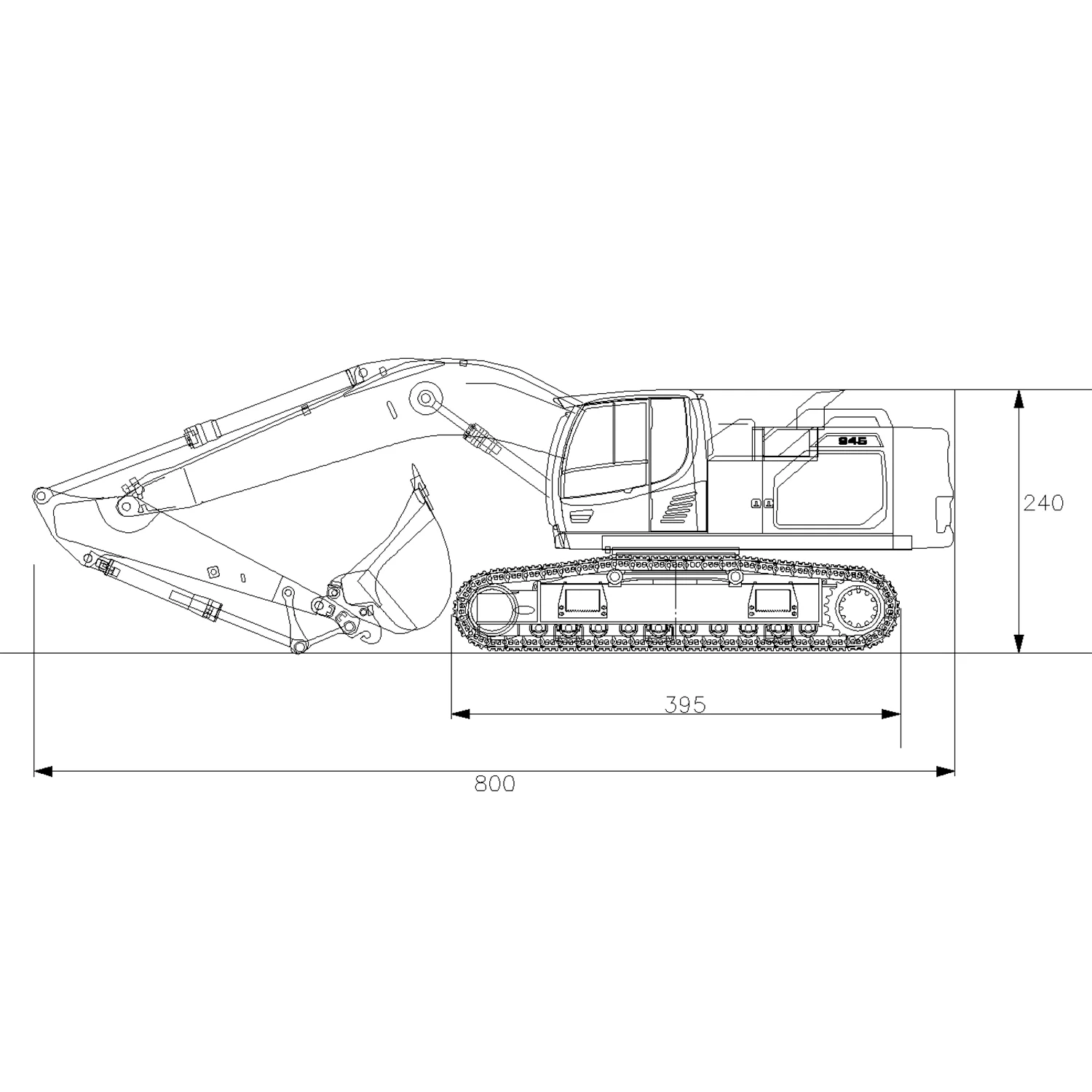 

XDRC 945 RC Hydraulic Excavator RTR 1/14 Remote Control Metal Machine Trucks Digger Construction Vehicle Toys Model THZH1434