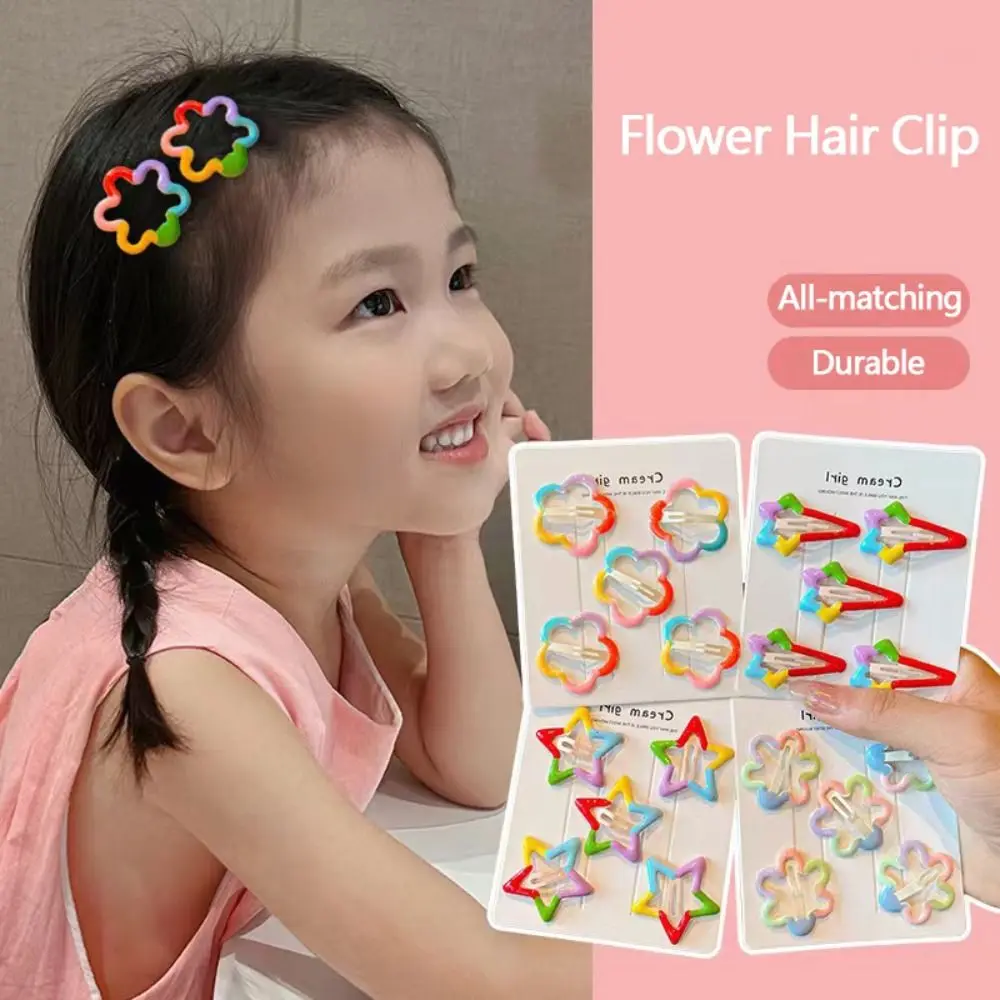 New Cute BB Hair Clip Colorful Gift Duck Billed Hair Clip Rainbow Star Hairpin Girls