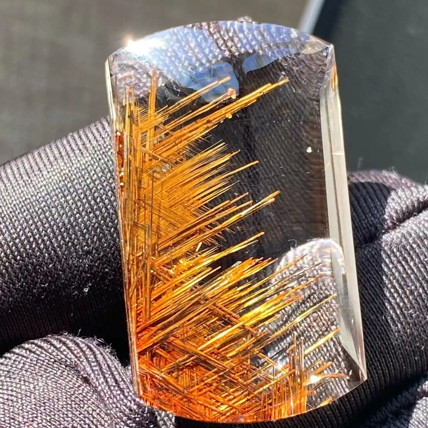 

Natural Copper Rutilated Quartz Pendant Flower Rutilated Quartz 30*17*8mm Men Women Brazil AAAAAAA