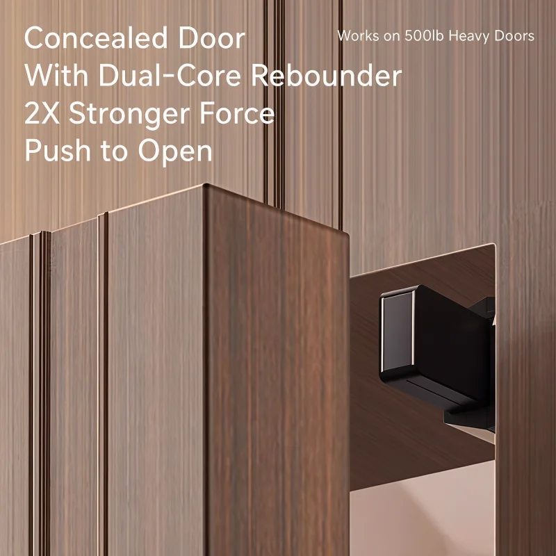 Hidden Door Push Opener, Strong Magnetic Rebound Device, Heavy Duty Touch Catch for Invisible Cabinet & Fire Access Door