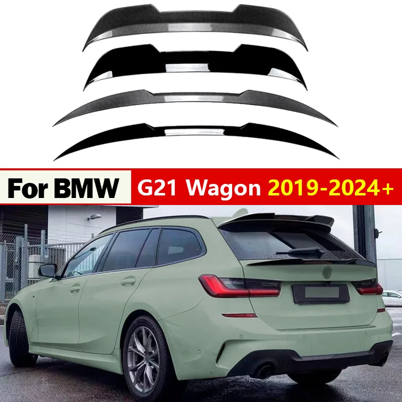 

For BMW 3 Series G21 Wagon 2019 2020 2021-2024+ Rear Roof Trunck Spoiler Auto Parts Top Lip Trim Middle Wing Spoiler Tail Fin