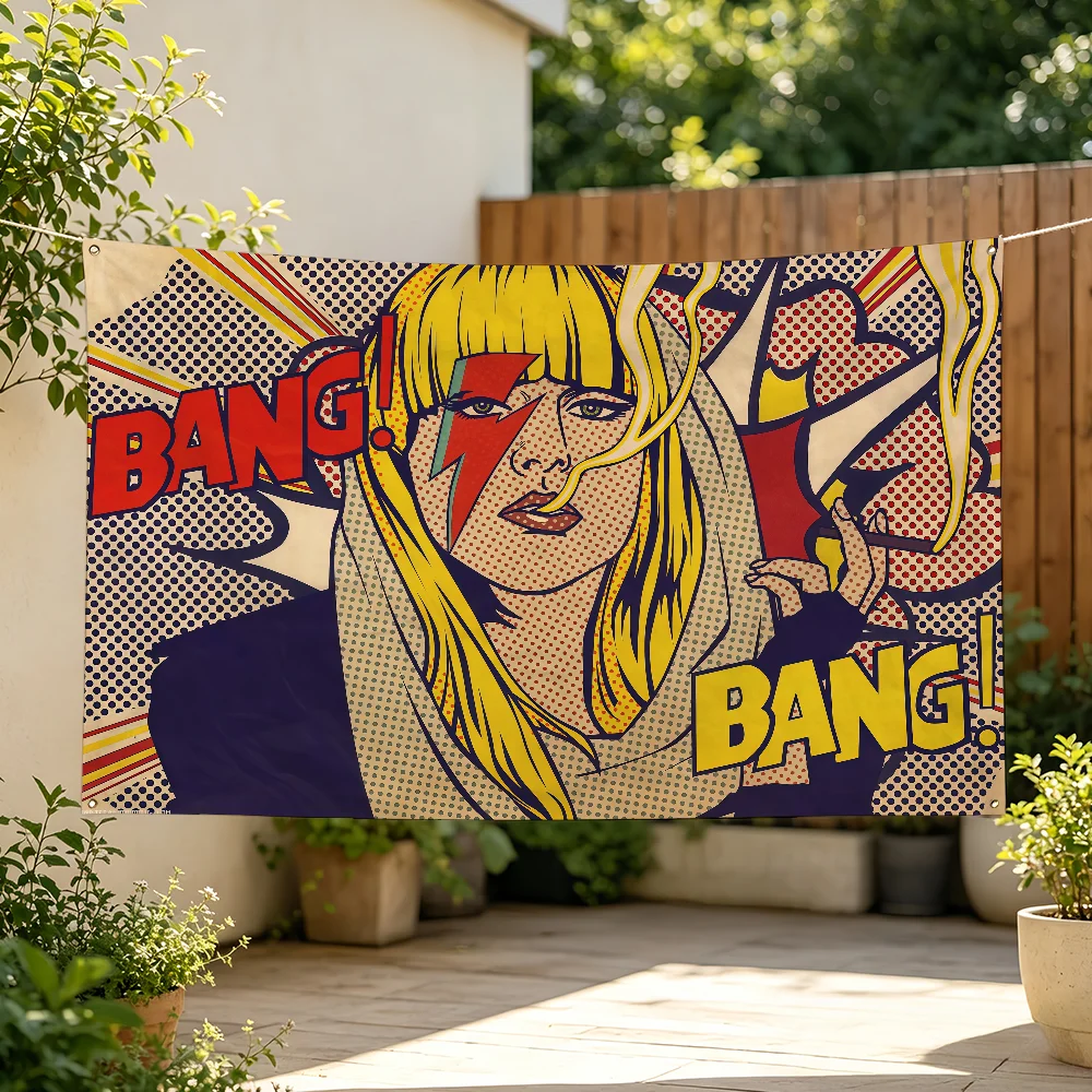 Art R-Roy Lichtenstein Flag Banner For Sports Matches Games Parade Rally Holiday Festival Backyard Balcony Club Bar Decor