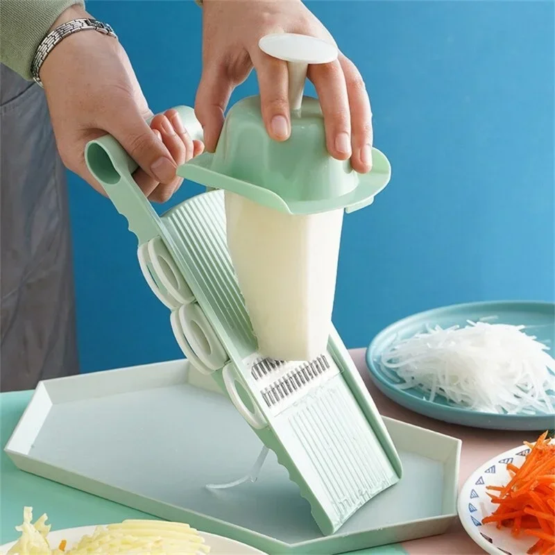 Multi-functional Vegetable Scrubbing Board Set Hand Guard Fancy Slicing Board Household Vegetable Slicing and Cutting Machine