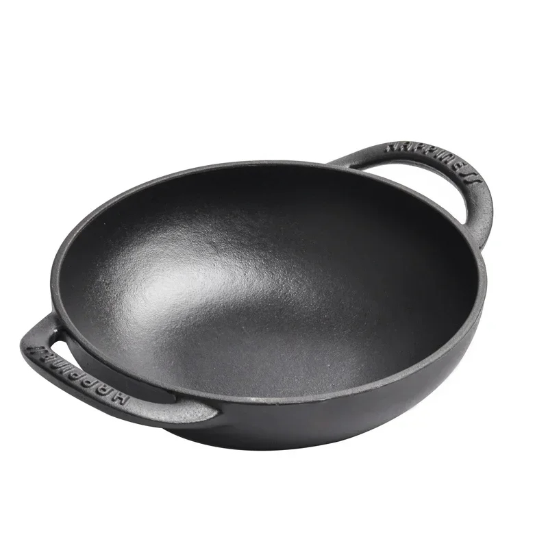 Twoear Small Frying Pan Cast Iron Nonstick Thickened Mini Pan Small Happiness Iron Pan Without Coating