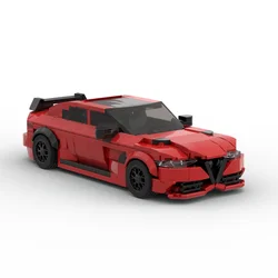 Moc Speed Giulia GTAm Racer Cars City Sports Vehicle Building Blocks Creative Garage Toys for Boys Classic