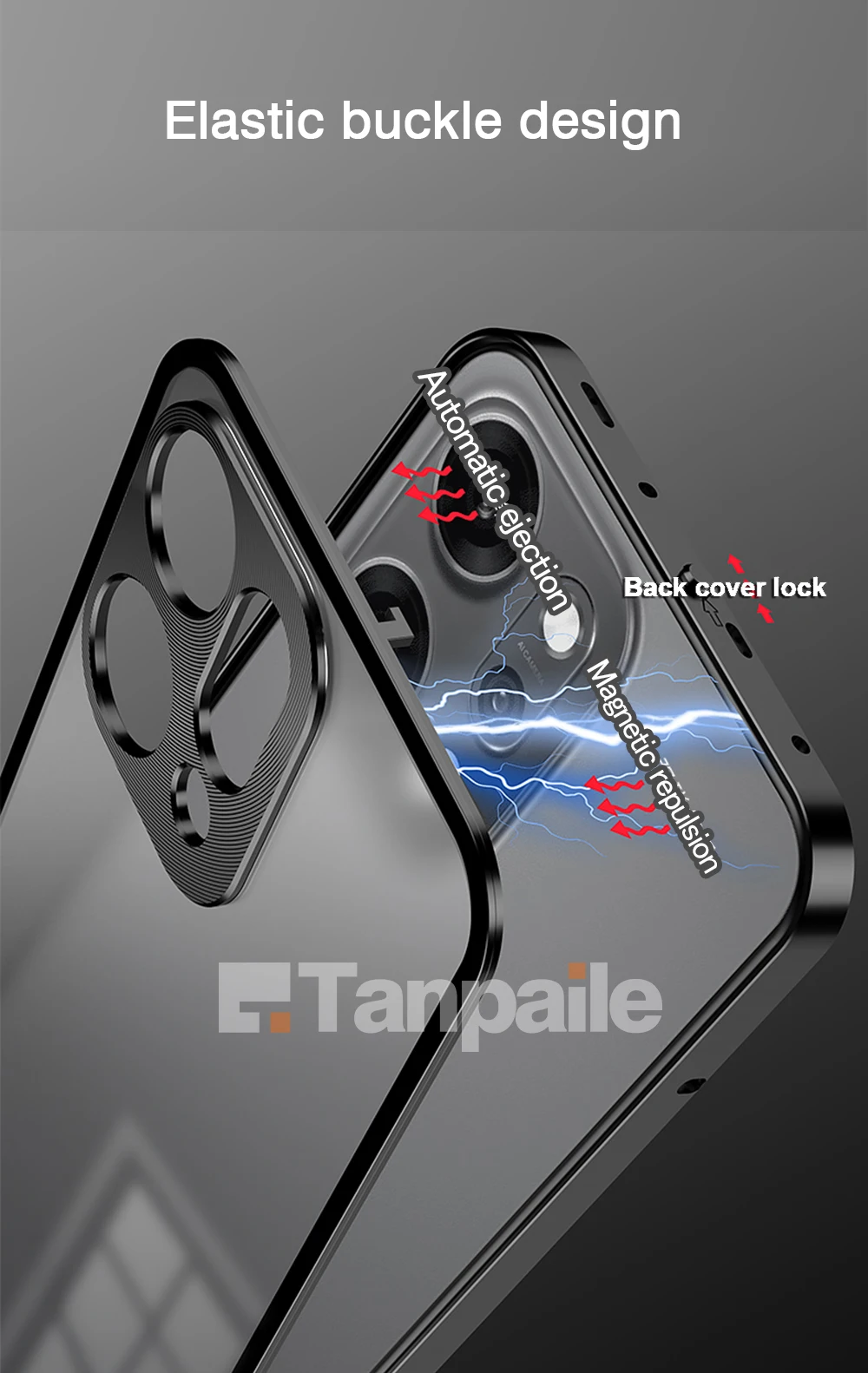 Aluminum Metal Bumper for OPPO Reno14 Pro Case Back Frosted Glass Lock Cover Funda