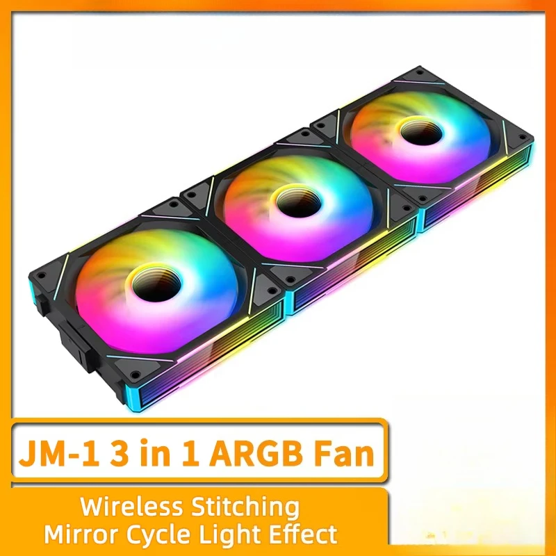 Mirror circulating light effect 800-2000RPM water-cooled cooling fan hot-selling computer cooling fan spot computer accessories
