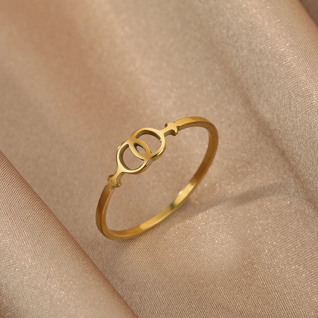 Cxwind-Anillo de plata con grabado láser Cxwind, exquisito y a la moda, con símbolo de Marte y Venus, regalo de cumpleaños personalizado