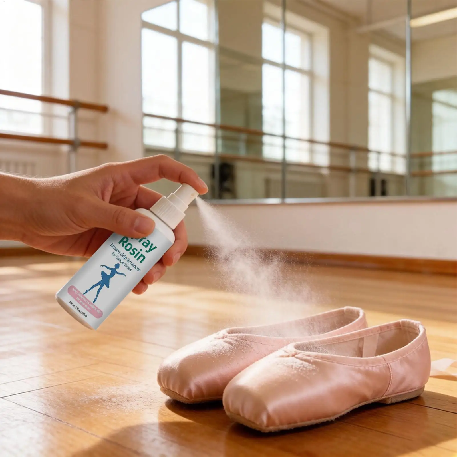 100ml Non-Slip Rosin Spray For Dancers Portable Long-Lasting Pointe Shoes Grip Enhancer For Class Stage Preparations Auditions