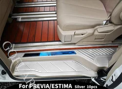 Car Accessories For Toyota Previa Estima door sill scuff plates strip welcome pedal Entry Guard Cover threshold stainless steel