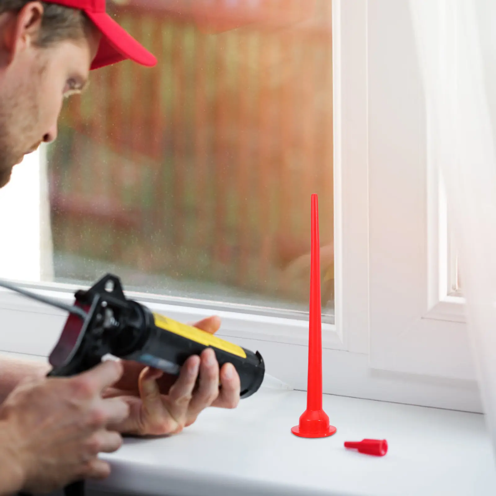 

2Pcs Glass Glue Nozzles Long Sausage Sealant Applicator Extended Silicone Nozzle Caulk Gun Extender Reusable Curved Straight