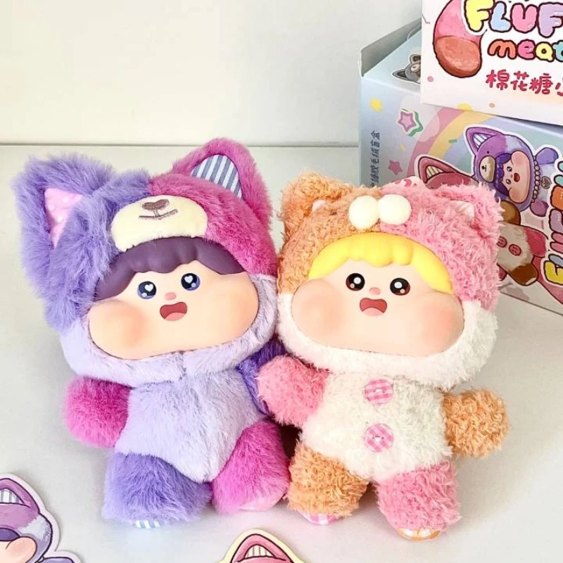 Bonita de algodón de albóndiga auténtica Xiaobao serie 2 generación caja ciega figura de acción decoración de escritorio juguetes muñeca bonita regalo para niña