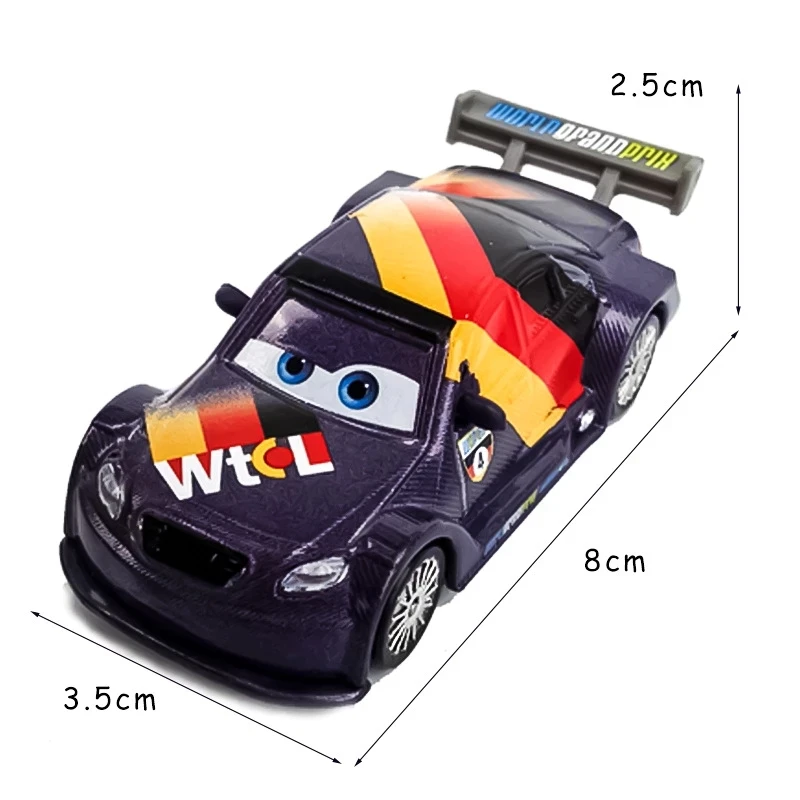 Disney Pixar Cars 2 3 Lightning Mcqueen Mater Jackson Storm Ramirez 1:55 Diecast Vehicle Metal Alloy Boy Kid Toys regalo di natale