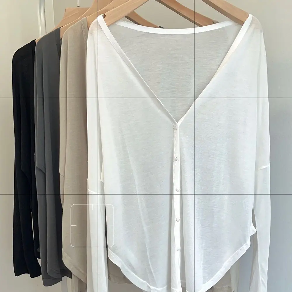 Women's Clothing Sunscreen Light Ice Silk Loose Thin Sunscreen Cardigan Irregular Jacket Tops