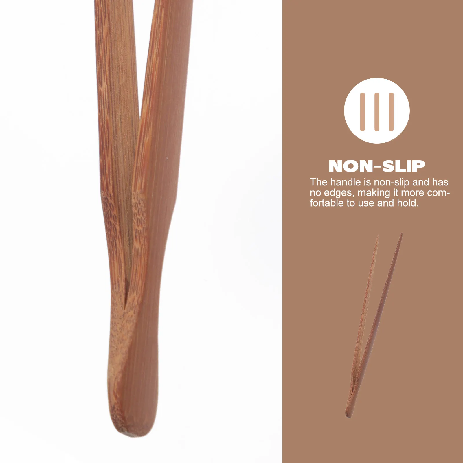

1pc Bamboo Tea Clamp Food Tong Eco-Friendly Kitchen Utensils Non-Slip Ergonomic Handle for Tea Vegetables Ice Bread Outdoor