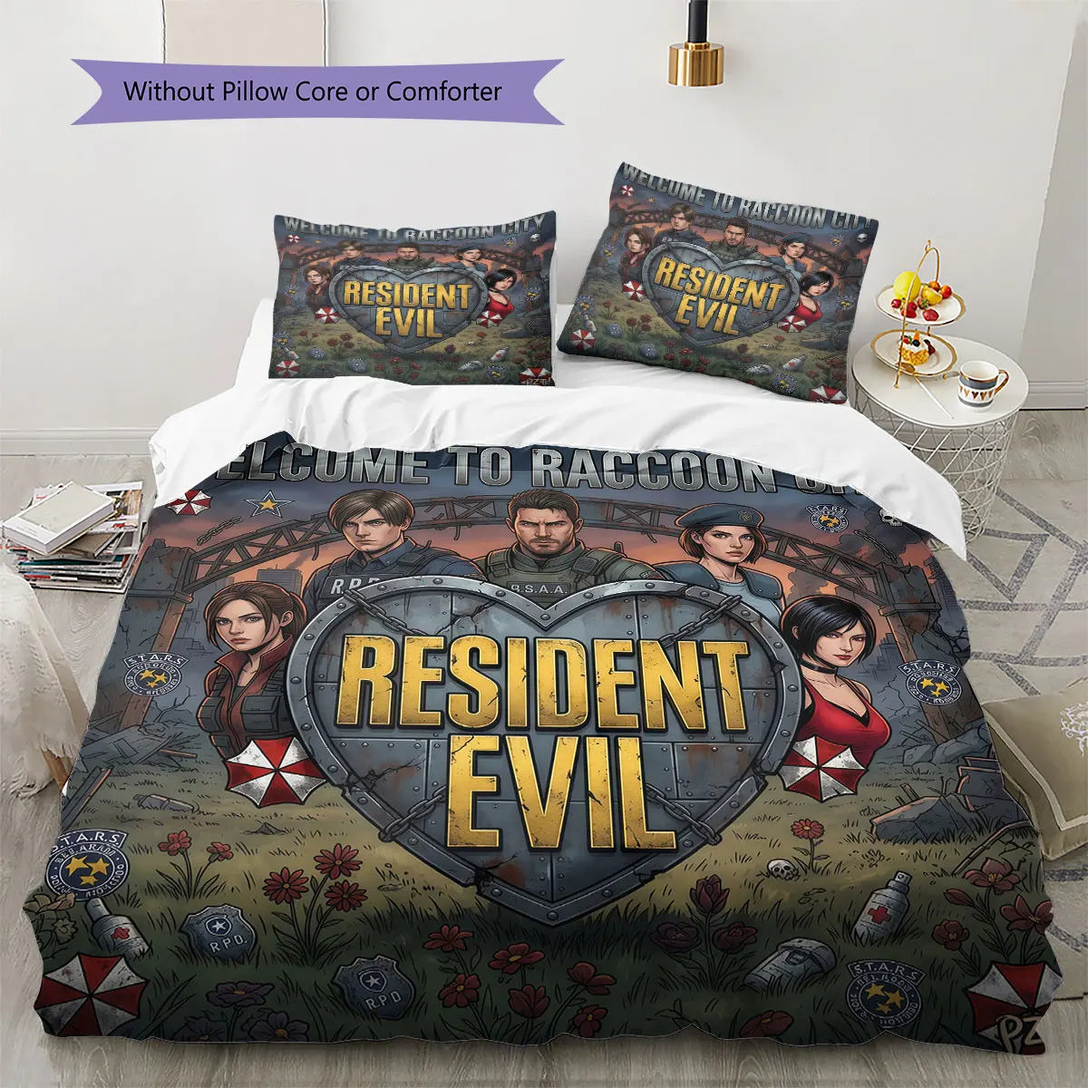 Resident Evil Comfor Duvet Cover Kid's Bedding Set,Extra Large Size Ideal Gift Various Sizes Available -HE229
