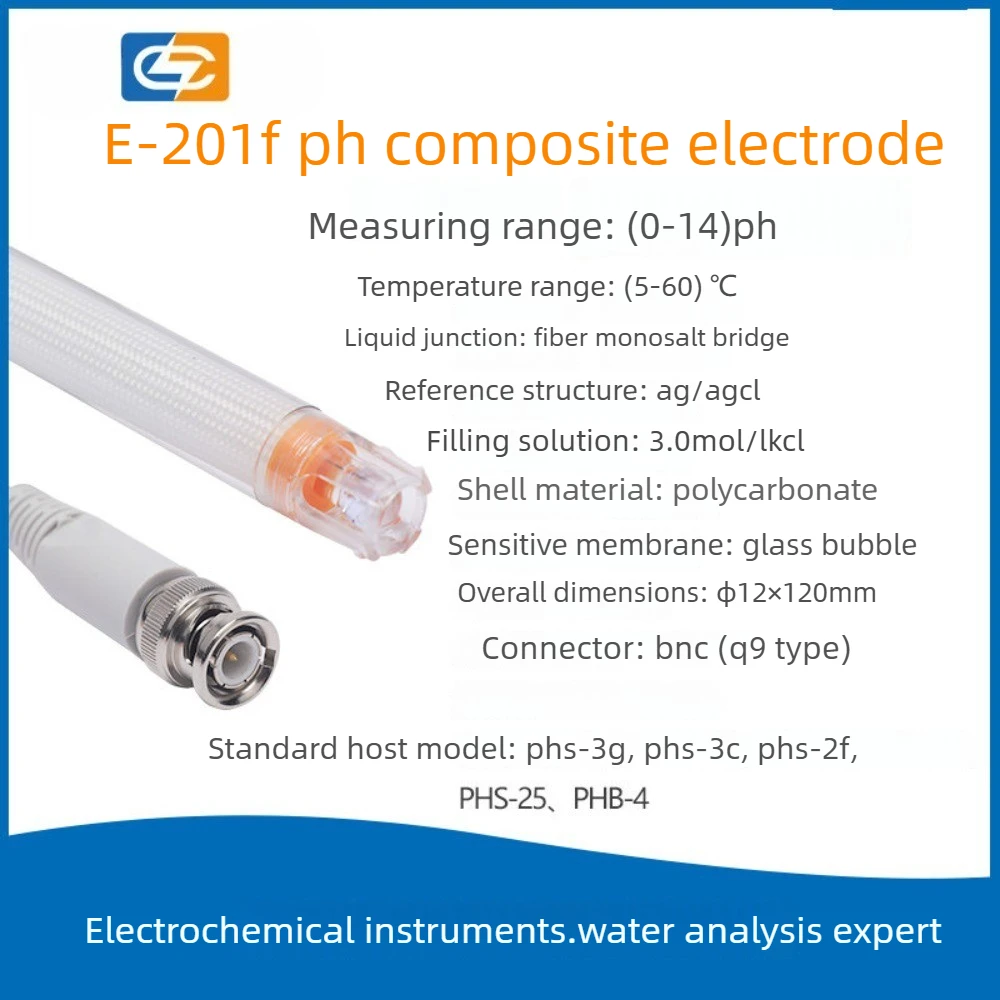 Shanghai LCG E-201F pH Fillable Composite Electrode/Probe/Laboratory PHS-3C Sensor