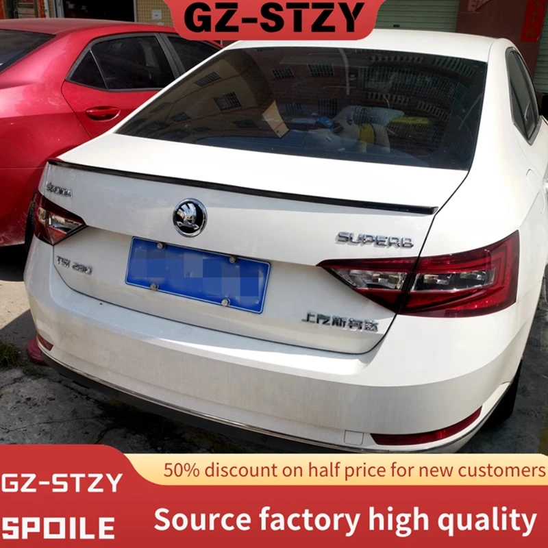 

Автомобильные аксессуары для Skoda Superb-2019, АБС-пластик, неокрашенный цвет грунтовки, хвост багажника, крыло, задний спойлер, украшение